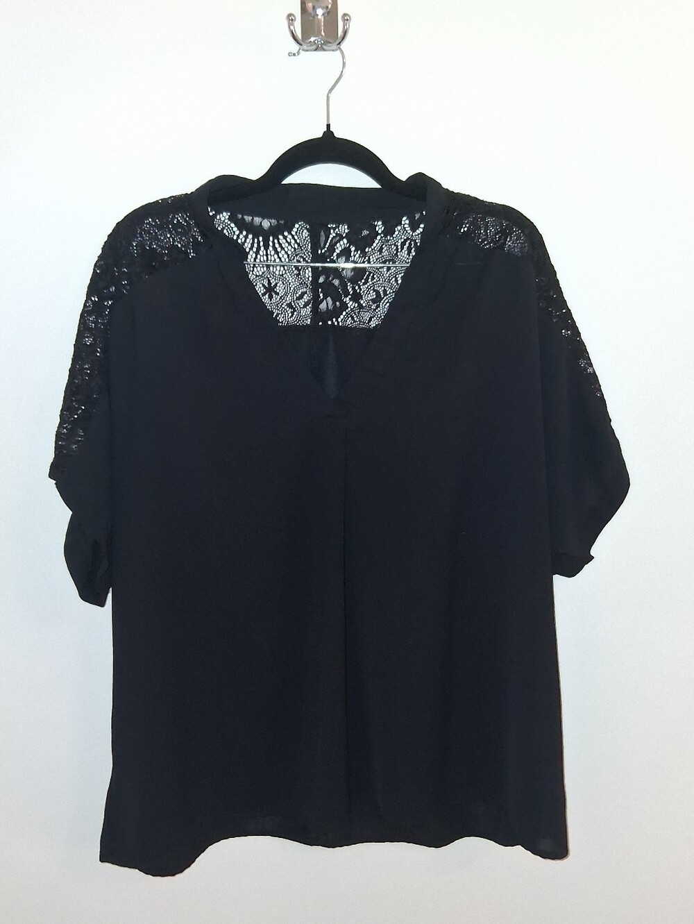 SHEIN Plus Size Women's Lace Blouse | Size 2XL | Black